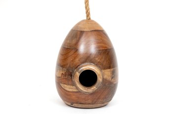 Modern Butcher Block Wood Birdhouse