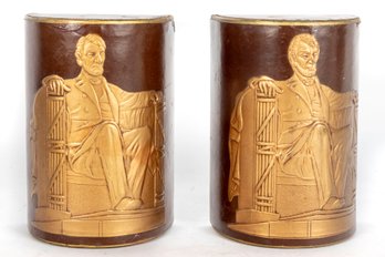 Lincoln Memorial Wood Bookends