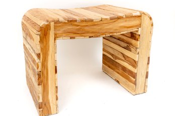 Nadeau Wood Waterfall Stool/Table