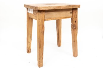 Rustic Elm Wood Stool