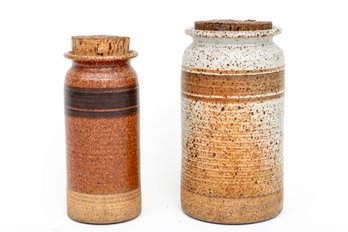 Vintage Salt Glazed Canisters By Eric Madsen