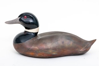 Signed Copper Mallard Duck Decoy