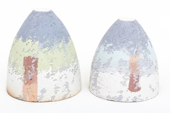 Stoneware Art Pottery Volcano Vases