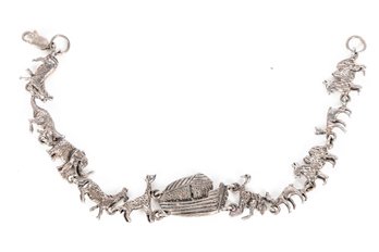 Sterling Silver Noah's Ark Chain Bracelet