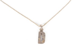 Barse Jewelry Sterling Silver 'D' Necklace