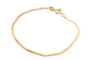 14K Gold Chain Bracelet