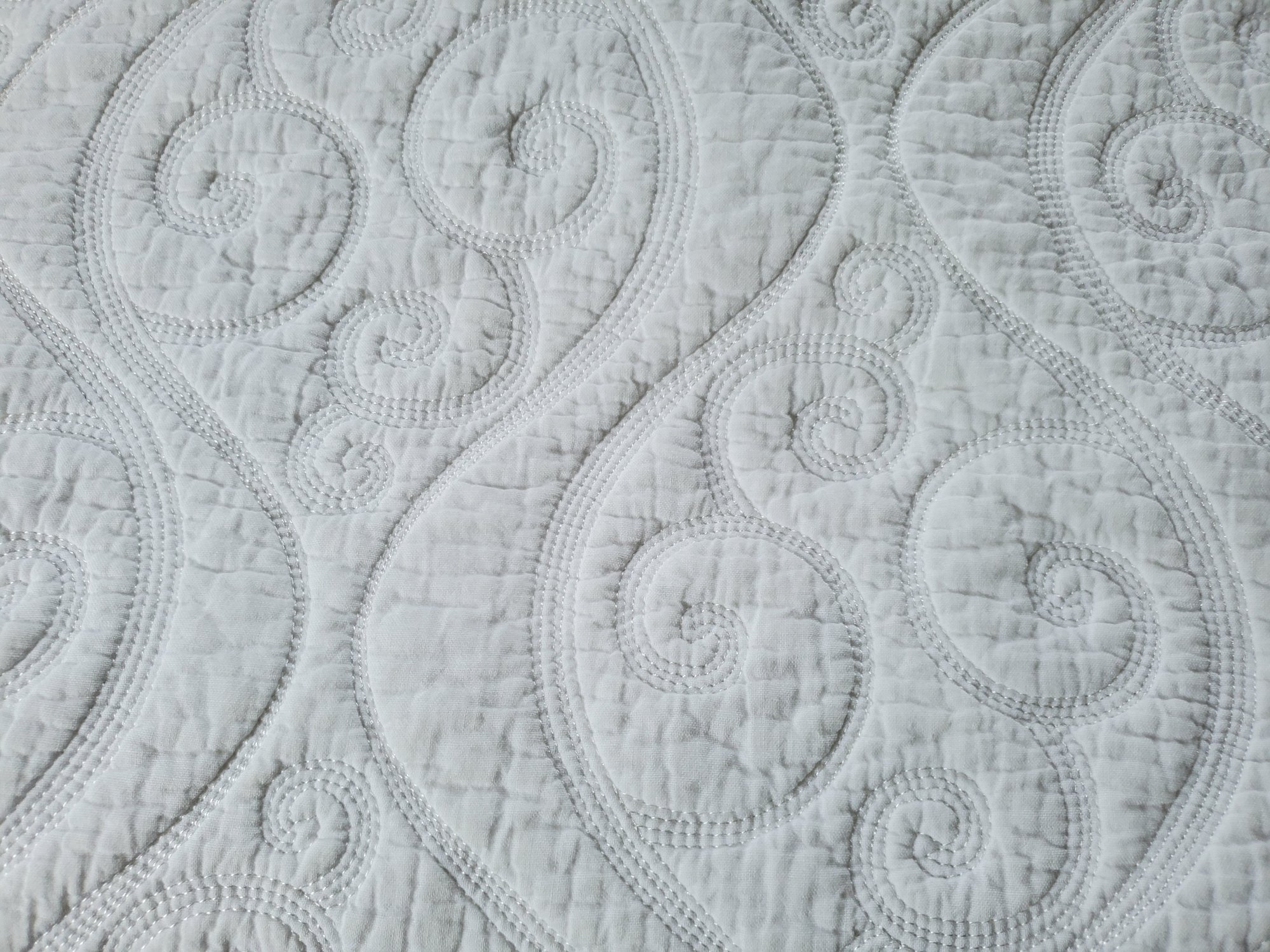 Tahari Home White Quilted Queen Bedspread Coverlet With Two Pillow