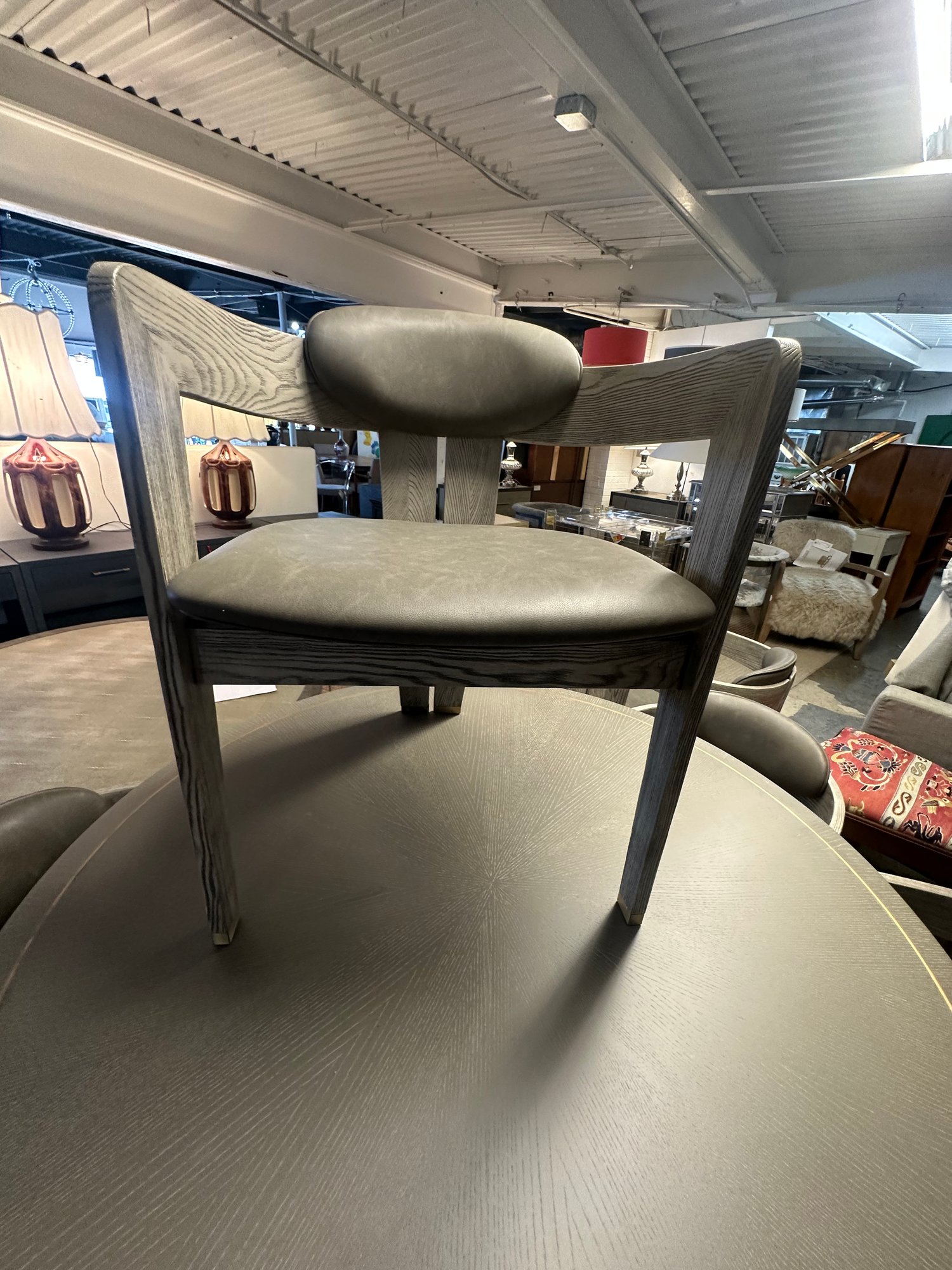 Interlude Home Maryl Chairs In Gray With Brass Detail A Pair (1 Of 4