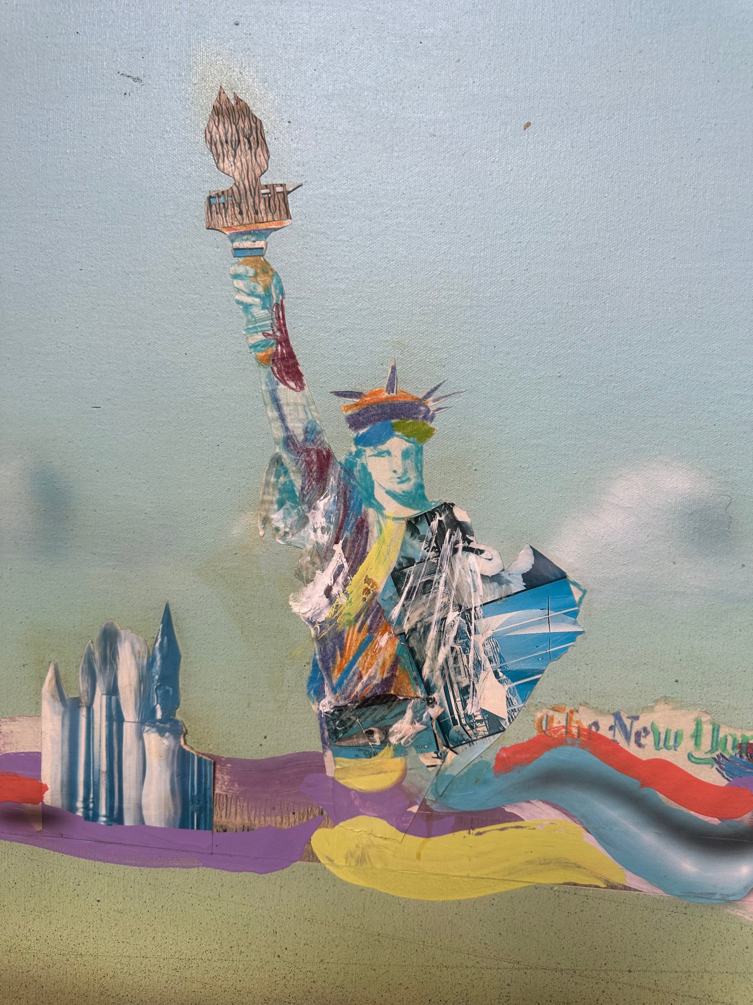 Keith Frew Original New York City Original Mixed Medium Painting