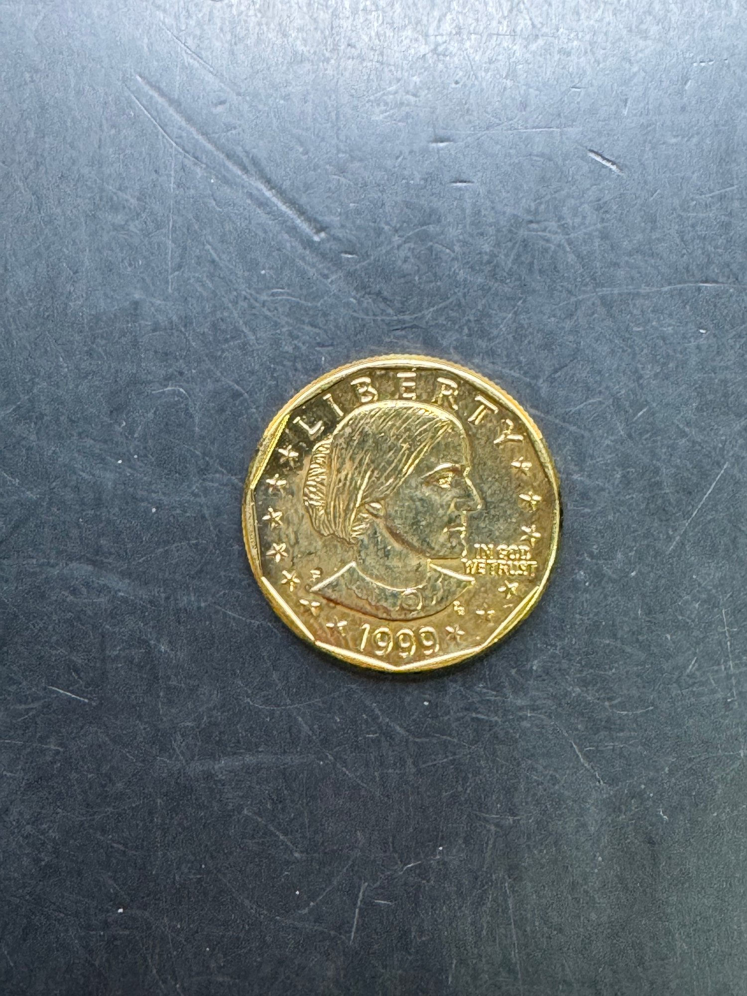 1999 Gold Plated Susan B. Anthony Dollar #1891822 | Auctionninja.com