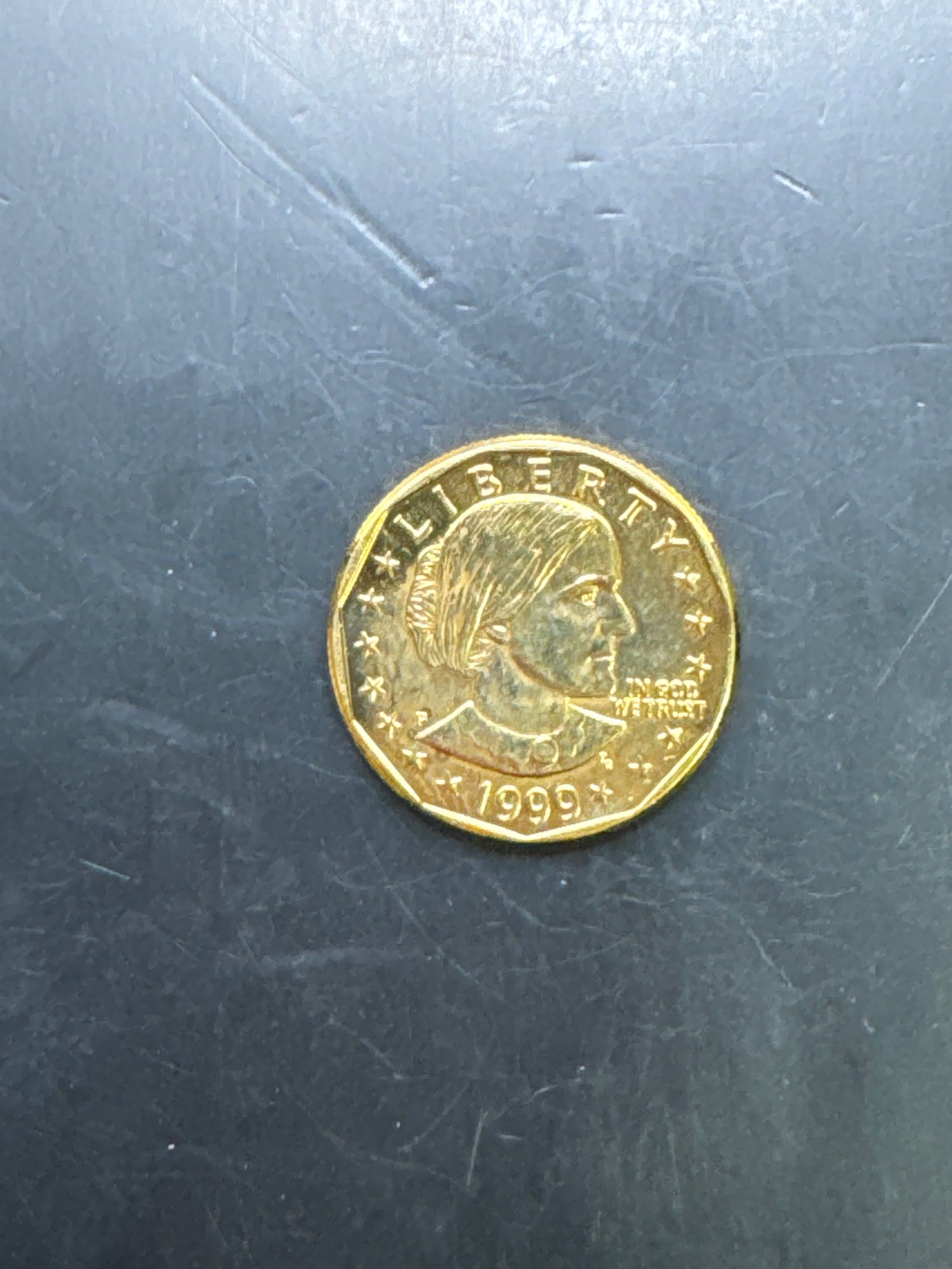 1999 Gold Plated Susan B. Anthony Dollar #1891822 | Auctionninja.com