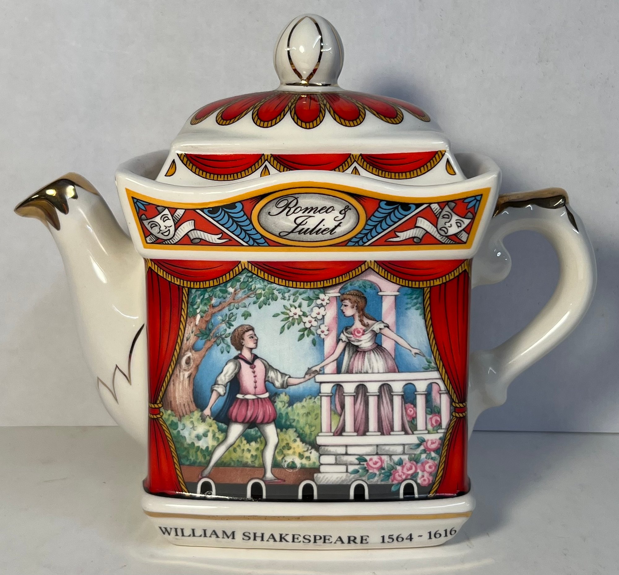 Romeo And Juliet Sadler Staffordshire England Teapot 1709013