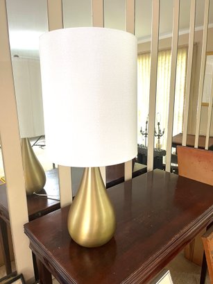 Modern Gold Toned Metal Table Lamp