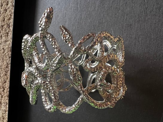 Silver Snake Cuff Bracelet