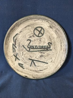 Signed Arol Handmade Norway Viking Rune Ceramic Wall Plate