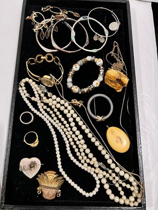 Costume Jewelry Lot, Alex & Ani, Faux Pearls, Turtle And More