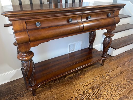 Sofa Table With Two Drawer Storage