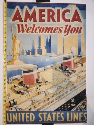 19 By 29 United States Lines Banner / Poster