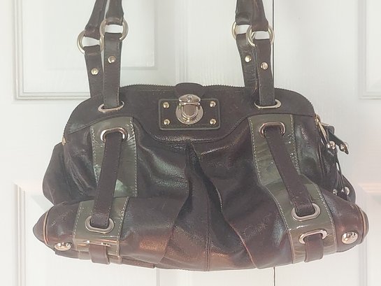 Marc Jacobs Leather Bag Brown/Green Leather Shoulder Bag