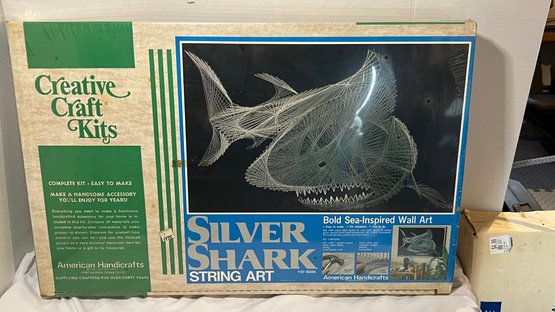 Creative Crafts Kit Silver Shark String Art Sealed