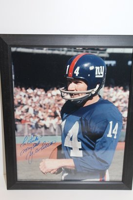 YA Tittle - NY Giants QB - Autographed Photo
