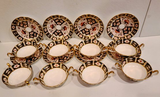 Set Of 8  Small Soup Bowls With Saucers