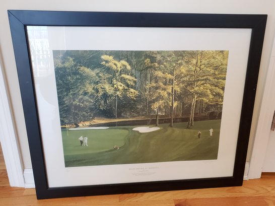 Framed High Drama At Augusta Ltd Ed Signed & Number Lithograph By Artist Kenneth Reed 171 Of 750