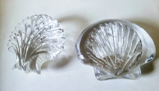 Crystal Shell Paperweights By St. Louis And ?
