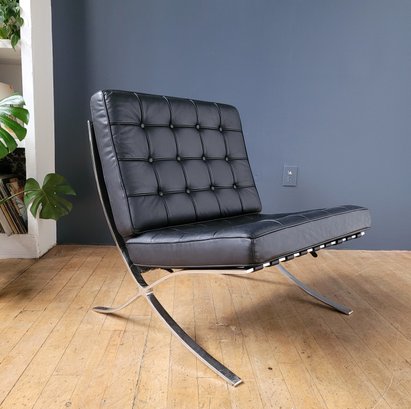 Quality Leather Barcelona Chair By Acco Made In USA