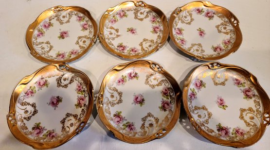 Six M&V Co. Porcelain Plates From Germany