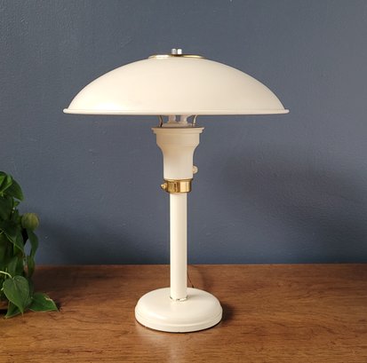50s Mid Century Gerald Thurston Style Enameled Metal Lamps