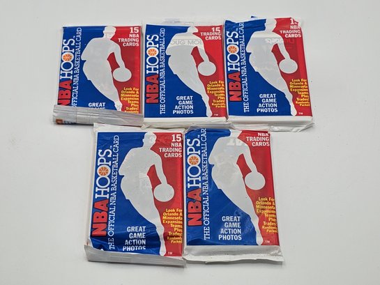 1989 Hoops Basketball 5pks Cards