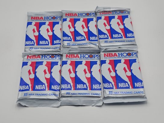 1990 Hoops Basketball 6pks Cards