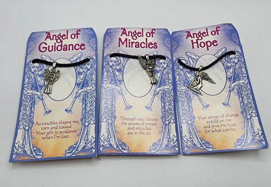 3 New Angel Pendant Necklaces