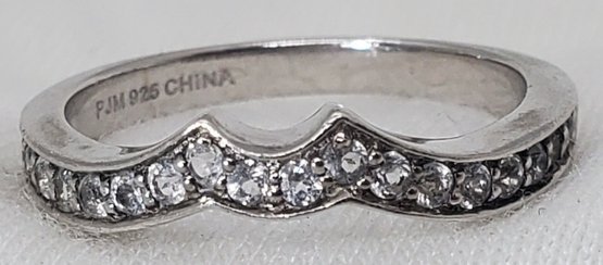 Vintage Sterling Silver Size 7 Tanzanite Stone Anniversary Ring ~ 2.36 Grams