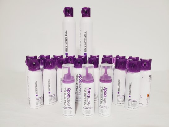 Eighteen New Assorted Hair Care From Paul Mitchell Finishing Spray And Extra Body Sculting Foam