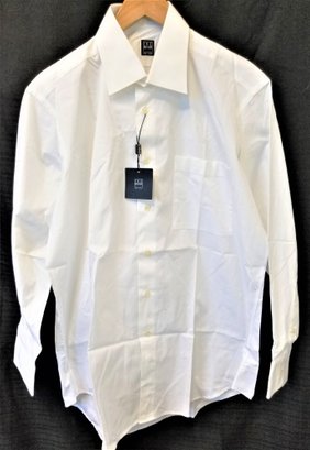 NEW Men's IKE BEHAR NY Classic White Button Down Dress Shirt Size 15.5  - 33