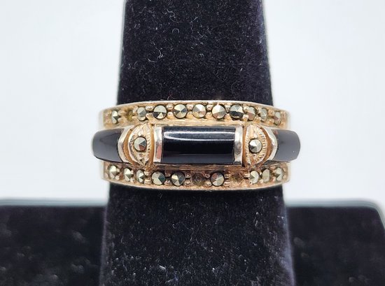 Vintage Tourmaline Ring In Sterling Silver