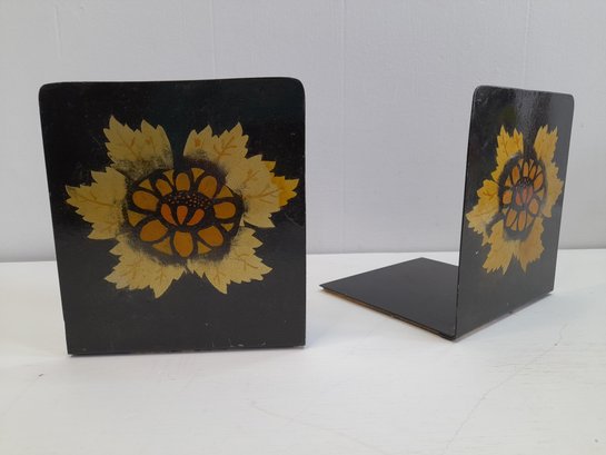 Pair Of Floral Bookends