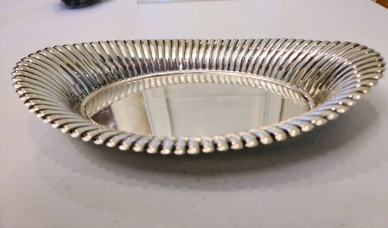 Sterling Silver Bowl With Ribbed Sides