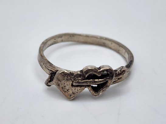 Vintage Sterling Silver Heart Ring