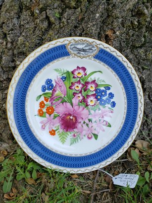 Commemorative Plate From The 1985 Chelsea Flower Show