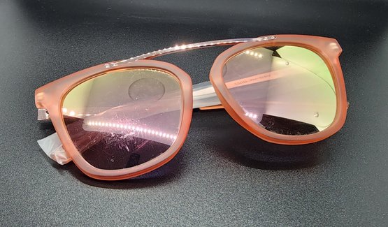 G By Guess Translucent Pink & Silver Mirrored Sunglasses With Black Case