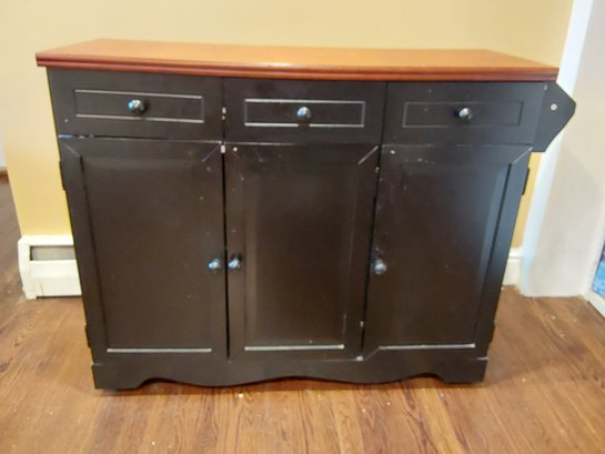 Rolling Kitchen Island And Cabinet Needs TLC