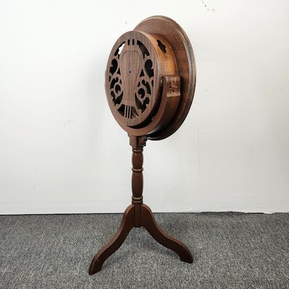 Antique Tilt Top Stereo Or Speaker Stand