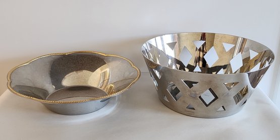 Two Italian Alessi Stainless Bowls (2)