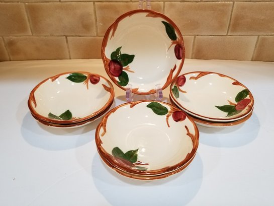 Set Of 12 Vintage Red Apple Franciscan Earthenware 5' Berry/dessert Bowls