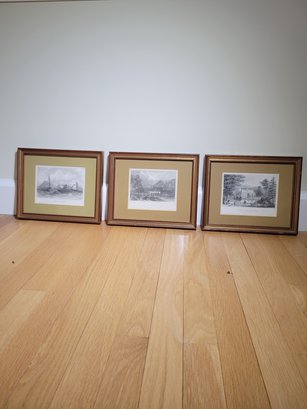 Small Art Trifecta.  Scenes Of The Yesteryear Countryside.