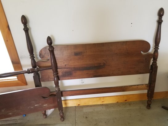 Antique Maple Headboard Footboard No Rails