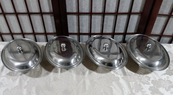 Vintage Oval Silverplate Lidded Serving Dishes By Oneida 8pcs